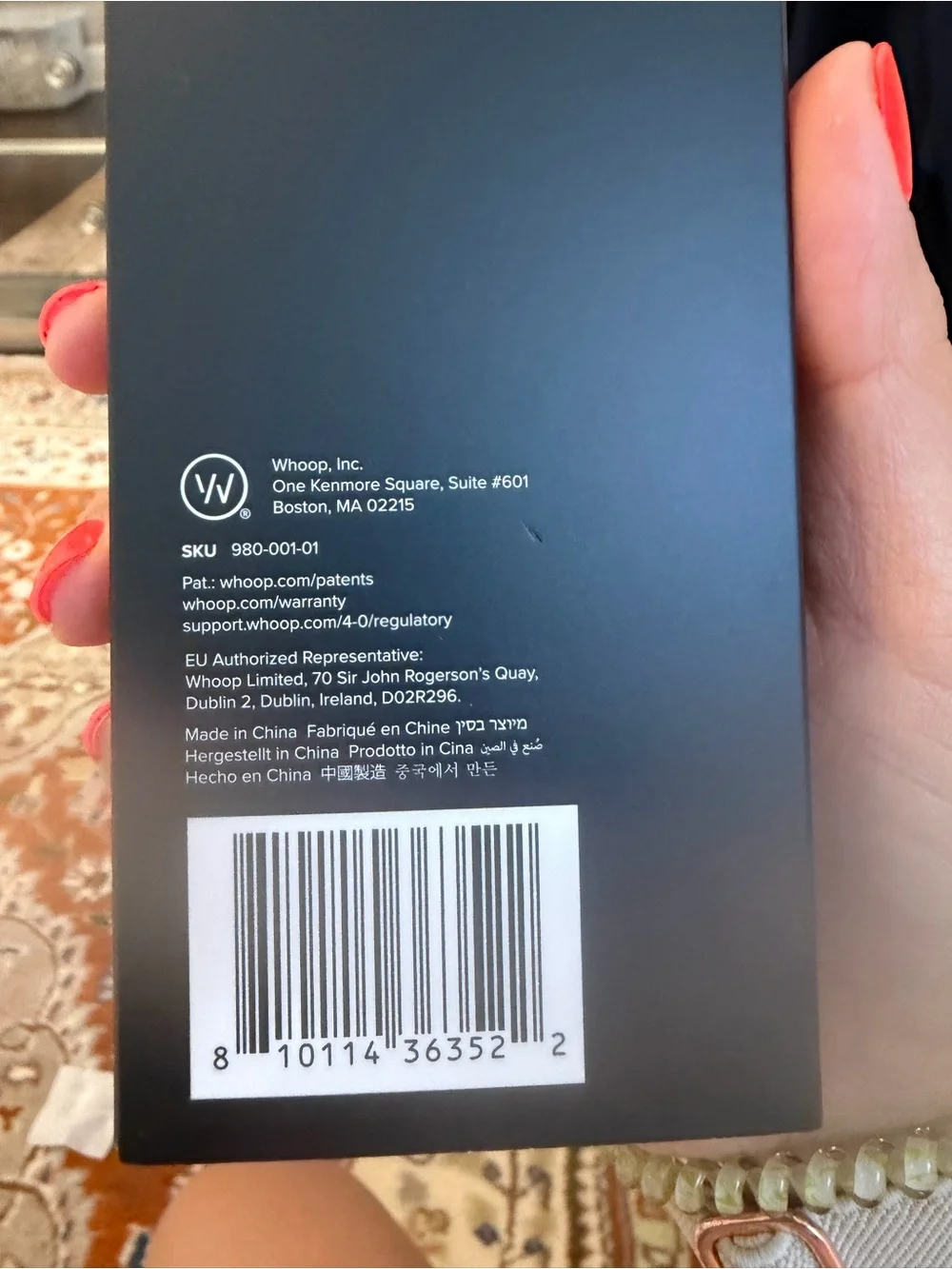Whoop 4.0 Black Silicone Wearable Band